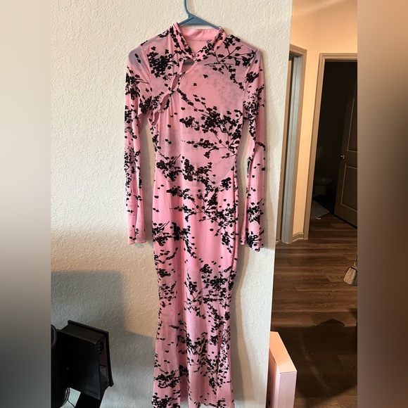 Mesh Maxi Dress - Pink - Picture 3 of 3